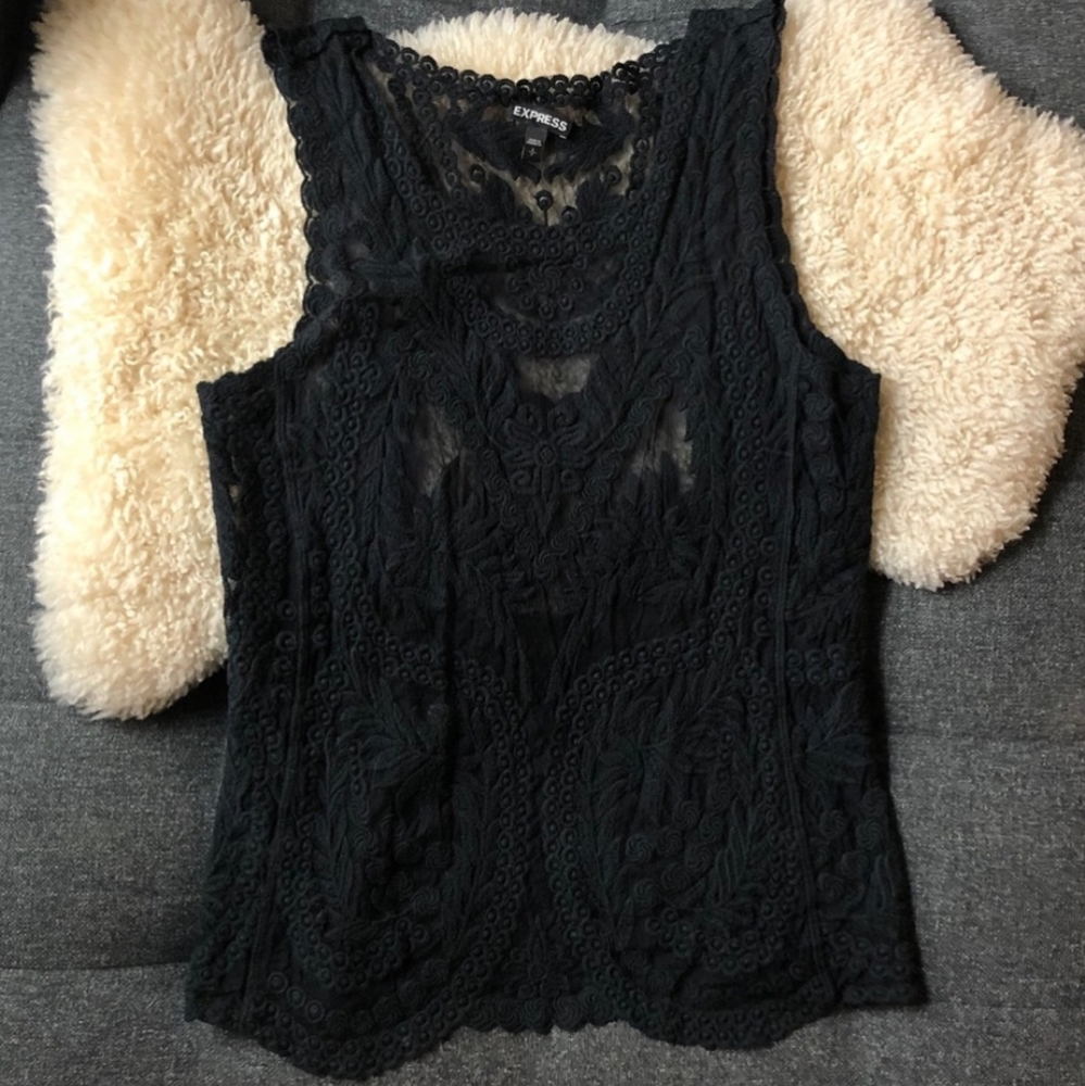 Express Baroque Lace Tank Top - Picture 3 of 4